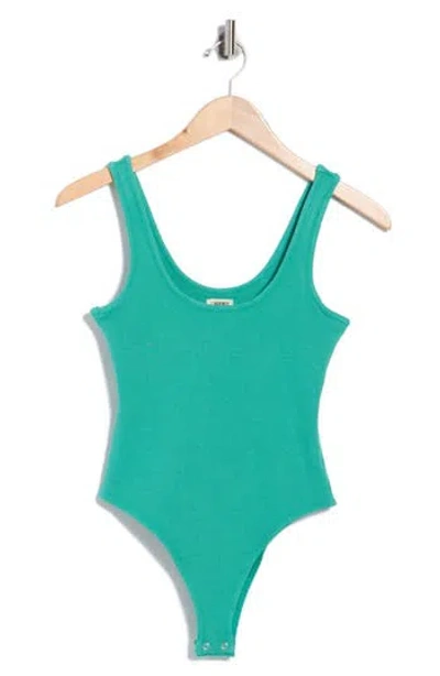 L'agence Nica Scoop Neck Bodysuit In Green