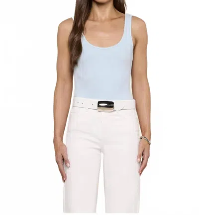 L'agence Nica Scoop Neck Bodysuit In Cool Blue