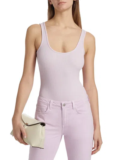 L'agence Nica Scoop Neck Bodysuit In Pale Orchid In Multi