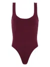 L'agence Nica Scoop-neck Ribbed Bodysuit In Red