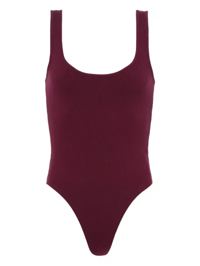 L'AGENCE NICA SCOOP-NECK RIBBED BODYSUIT