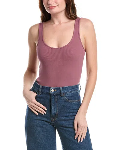 L'agence Nica Scoop Neck Tank Bodysuit In Brown