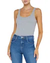 L'agence Nica Scoop Neck Tank Bodysuit In Gray