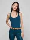 L'agence Nica Scoopneck Bodysuit In Blue