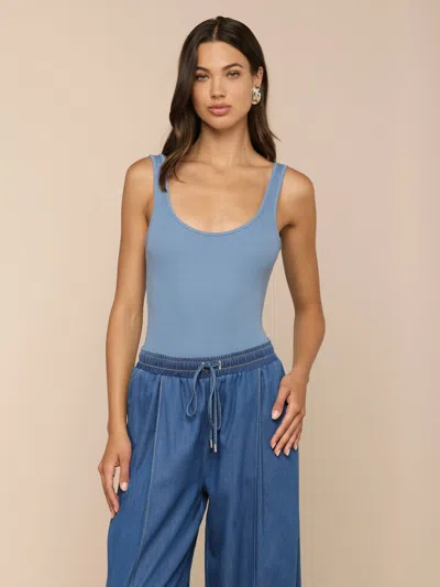 L'agence Nica Scoopneck Bodysuit In Blue