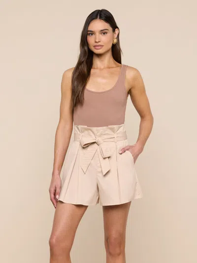 L'agence Nica Scoopneck Bodysuit In Brown