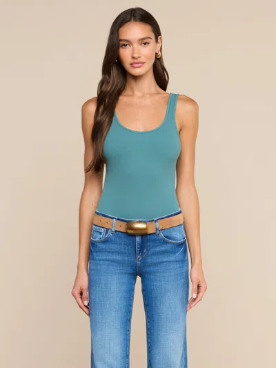 L'agence Nica Scoopneck Bodysuit In Blue