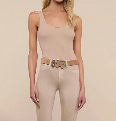L'agence Nica Scoopneck Bodysuit In Cappuccino In Neutral