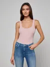 L'agence Nica Scoopneck Bodysuit In Pink
