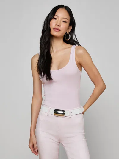 L'agence Nica Scoopneck Bodysuit In Pink