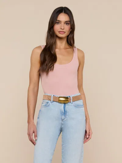 L'agence Nica Scoopneck Bodysuit In Pink