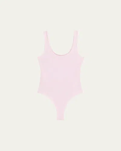 L'agence Nica Scoop-neck Tank Bodysuit In Pink
