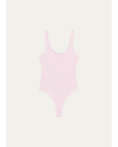 L'agence Nica Scoop-neck Tank Bodysuit In Icy Lilac