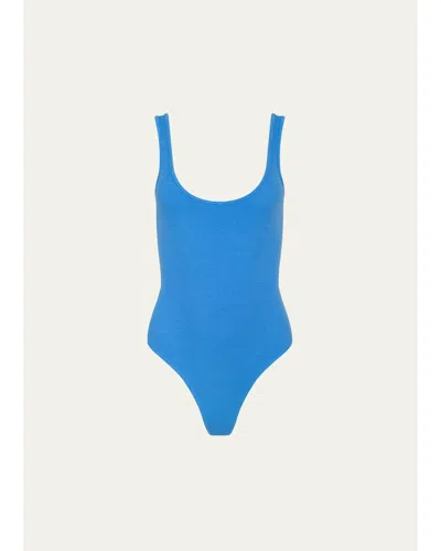 L'agence Nica Scoop-neck Tank Bodysuit In Regatta Bl