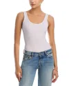 L'agence Nica Tank Top Bodysuit In White