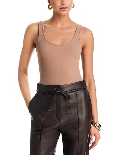 L'agence Nica Tank Top Bodysuit In Brown
