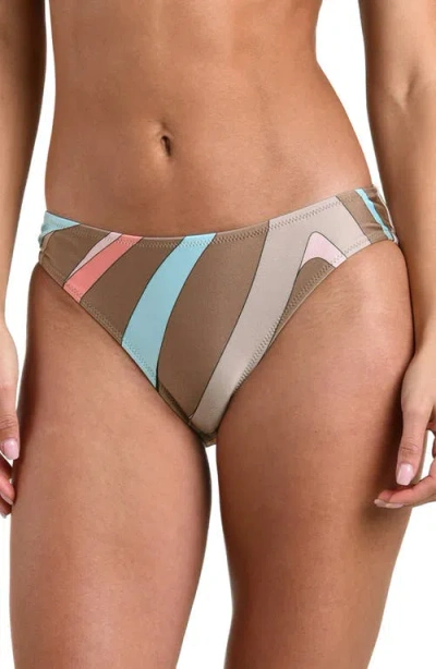 L'agence Nicole Abstract Swirl Bikini Bottoms In Multi