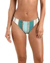 L'agence Nicole Belt Stripe Classic Bikini Bottom In Multi