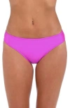 L'agence Nicole Shimmer Classic Bikini Bottom In Purple