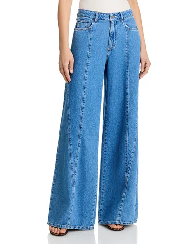 L'agence Niles Twist Wide Leg Jeans In Torsten In Blue