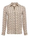 L'agence Nina Geometric-print Shirt In Multi