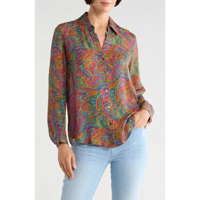 L'agence Nina Paisley Long Sleeve Shirt