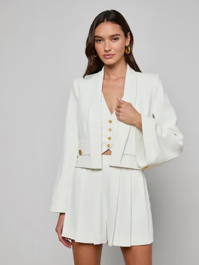 L'agence Nixie Cardigan Jacket In White
