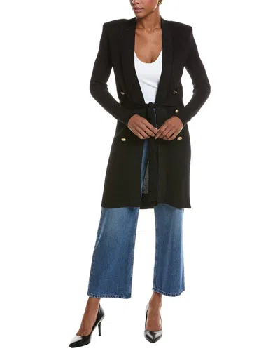 L'agence Noe Double Breasted Cardigan In Black