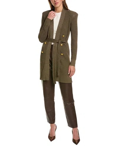 L'agence Noe Double-breasted Cardigan In Green