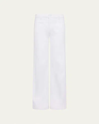 L'agence Nolan High-rise Patch Pocket Jeans In White