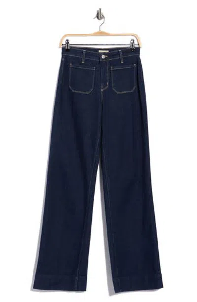 L'agence Nolan High Waist Wide Leg Jeans In Blue