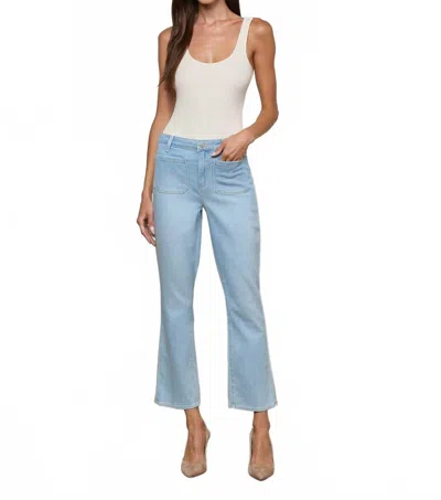 L'agence Noya Cropped Slim Flare Jeans In Blue In Multi