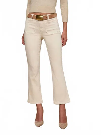 L'agence Noya Patch Pocket Slim Jeans In French Vanilla In Brown
