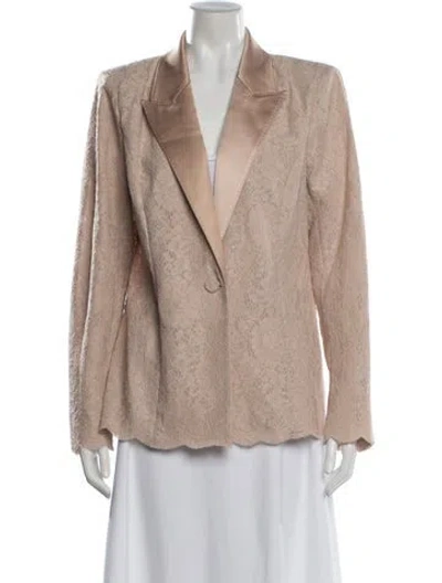 Pre-owned L'agence Nylon Blazer In Neutral