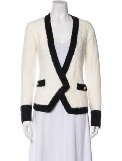 Pre-owned L'agence Nylon Colorblock Pattern Blazer In Neutral