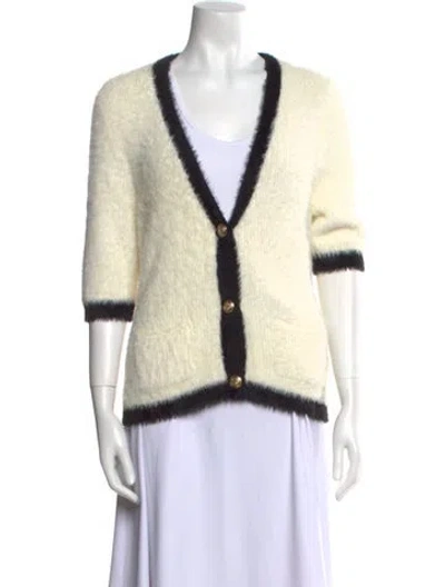 Pre-owned L'agence Nylon Colorblock Pattern Sweater In Neutral