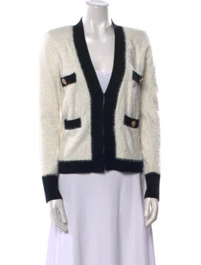 Pre-owned L'agence Nylon Colorblock Pattern Sweater In Neutral