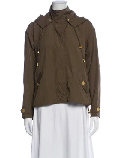 Pre-owned L'agence Nylon Jacket In Green