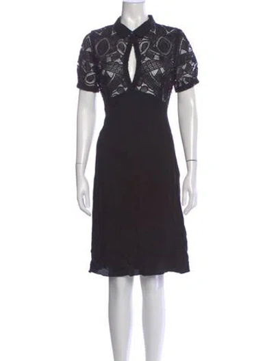 Pre-owned L'agence Nylon Knee-length Dress In Black