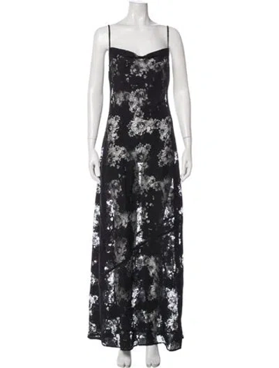 Pre-owned L'agence Nylon Long Dress W/ Tags In Black