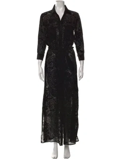Pre-owned L'agence Nylon Long Dress W/ Tags In Black
