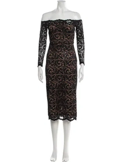 Pre-owned L'agence Nylon Midi Length Dress In Black