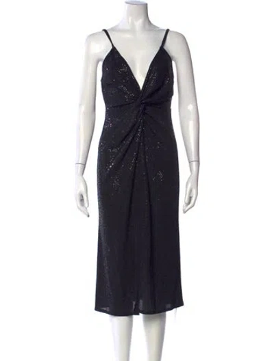 Pre-owned L'agence Nylon Midi Length Dress In Black