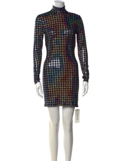 Pre-owned L'agence Nylon Mini Dress In Black