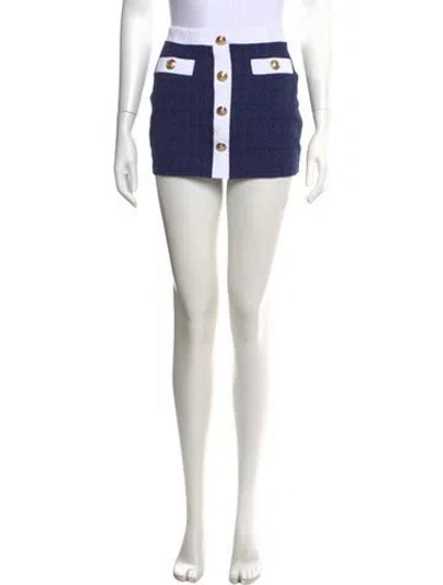 Pre-owned L'agence Nylon Mini Skirt W/ Tags In Blue