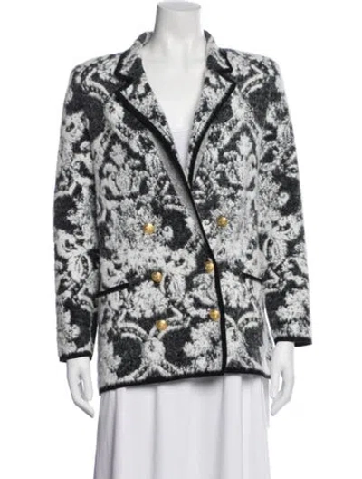 Pre-owned L'agence Nylon Patterned Blazer In Multicolor