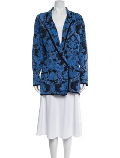 Pre-owned L'agence Nylon Printed Sweater In Blue