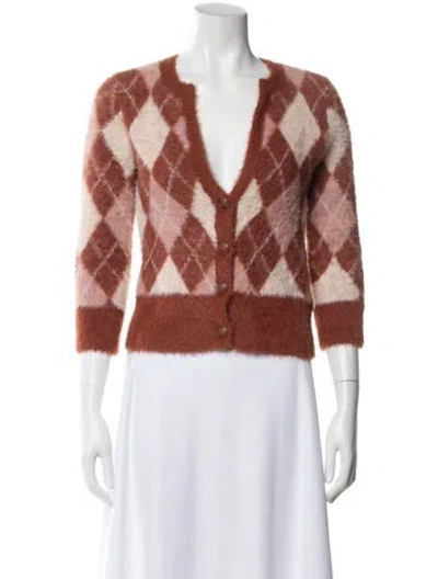 Pre-owned L'agence Nylon Printed Sweater In Orange