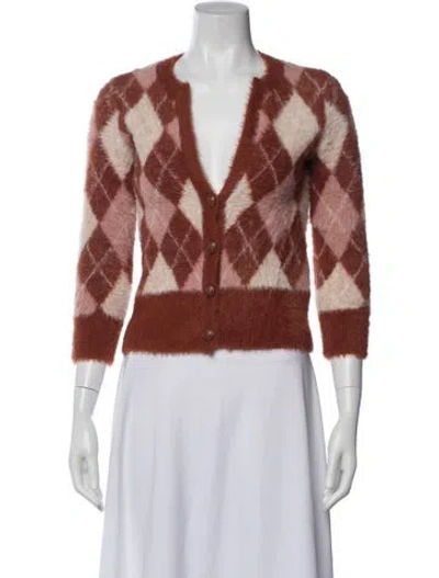 Pre-owned L'agence Nylon Printed Sweater In Orange