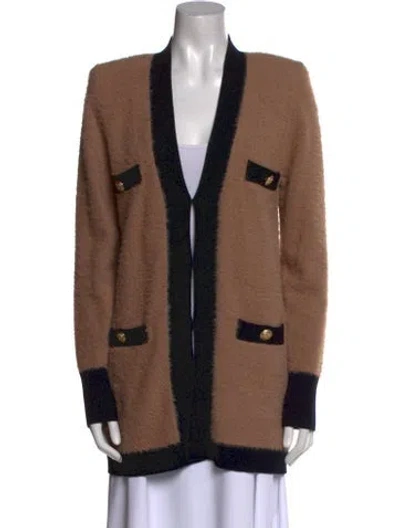 Pre-owned L'agence Nylon Striped Sweater In Neutral